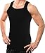 Different Touch Men's G-unit Style Tank Tops Square Cut Muscle Rib A-Shirts, Pack of 2