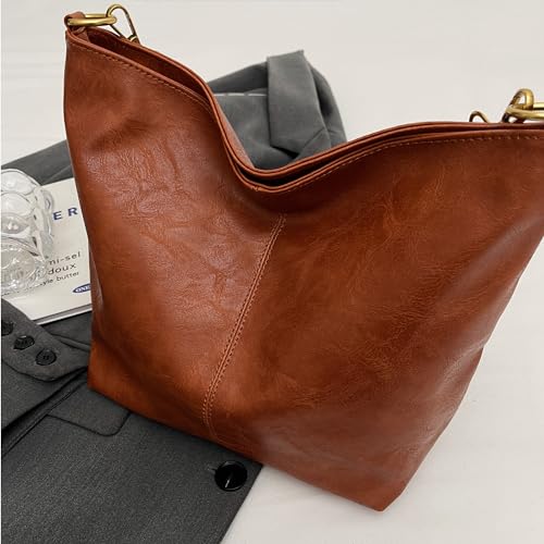 Image of Fashion Hobo Bags for Women Vegan Leather Crossbody Bag with Guitar Strap Shoulder Purses and Handbags