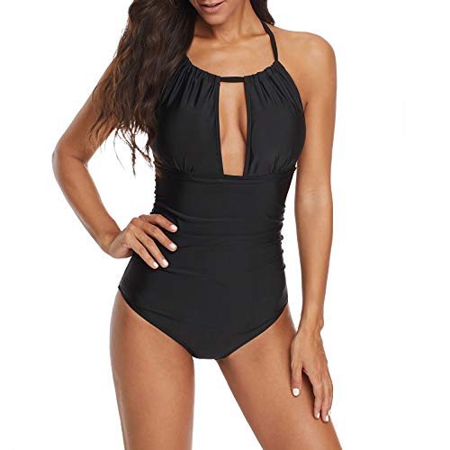Zando One Piece Swimsuits For Women Tummy Control Bathing Suits High Neck Slimming