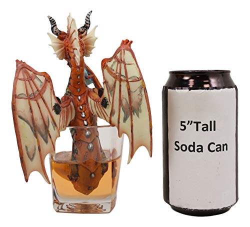 Ebros Drunken Beverage Spirit Drinks and Dragons Statue 7" Tall Medieval Renaissance Fantasy Decor Figurine (Steampunk Cointreau Cocktail Cyborg Dragon)
