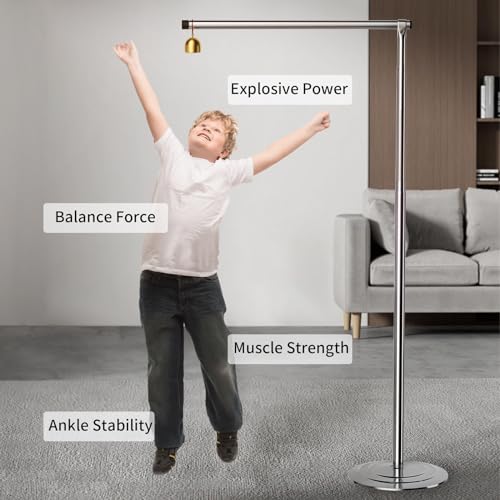 Image of Vertical Jump Tester, Floor Standing Vertical Jump Measurement Tool, Vertical Jump Measure Device Equipped with a Tape, Adjustable Height Vertical Trainer for Jump Training