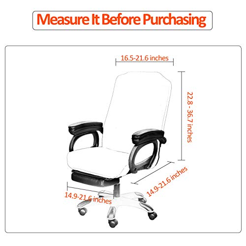 Image of SARAFLORA Pink Office Chair Covers Stretch Washable Computer Chair Slipcovers for Universal Rotating Boss Chair Middle Size