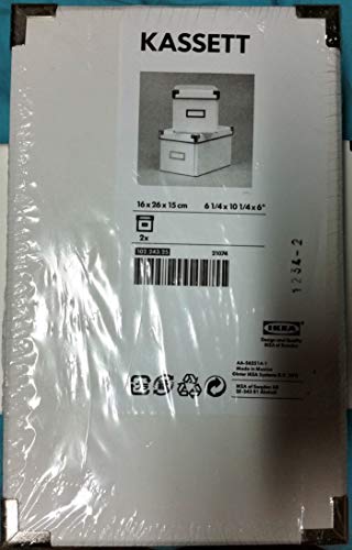 Ikea Kassett Cd Boxes White Set of 2 New 6.25