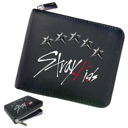 AYVRUOP Cartera unisex para Stay,Piel Sintética SKZ con Cremallera y Colgante de...