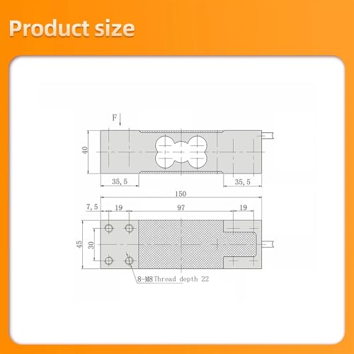 Sensor de celda de carga de 0 a 200KG con módulo AD HX711 para báscula electrónica 3