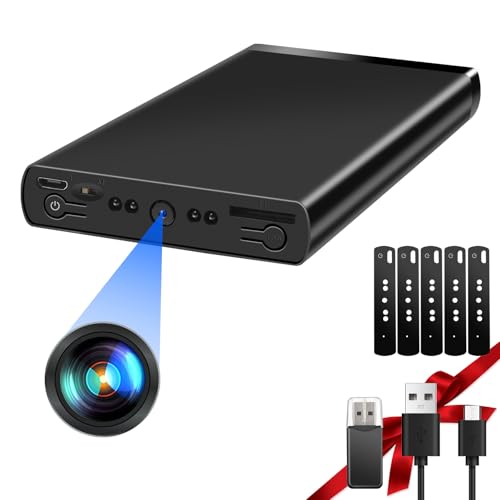 Nisanmoon Power Bank Mini Caméra Cachée, 2 en 1 Caméra Cachée avec Powerbank 10000mAh, HD 1080P...
