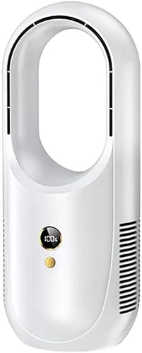 Ventilador de mesa USB, ventiladores de torre para el hogar con 6 velocidades, ventilador vertical sin aspas, con batería de 4000 mAh, ventilador