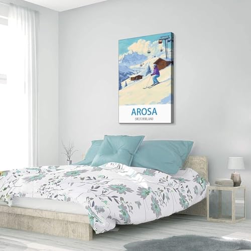 Arosa Suisse poster impression toile lin premium 20x30 - 3