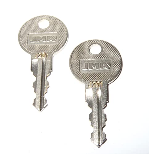 2 Keys For Better Built Tool Box Key Code Series J201 thru J220 NUMBER ENGRAVED ON FRONT OF KEYS (J201) SILVER