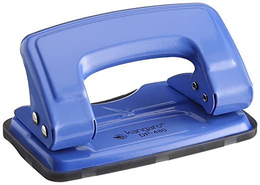 Image of Kangaro Desk Essentials DP-480 2 Hole Heavy Duty Metal Paper Punch | Removable Chip Tray | 12 Sheets Capacity | Office Essentials | Color May Vary