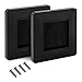 kwmobile Płyta ścienna do spłukiwania - 2 x europejski pojedynczy przełącznik podtynkowy szczotka do montażu na ścianie płyta czołowa do pokrywania wylotów, gniazd i schludne przewody - czarna