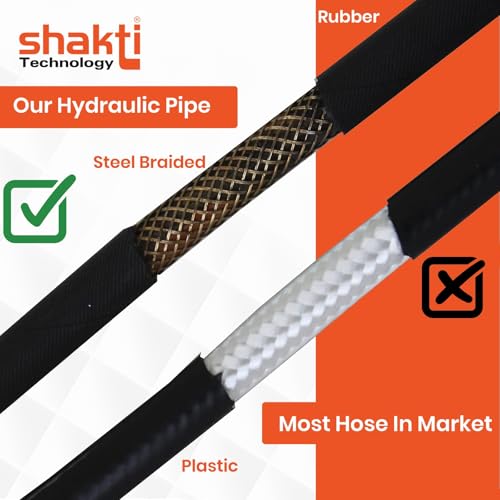 Image of Shakti Technology 10 Meter Hydrolic Pipe For Pressure Washer - Steel Braided Output Hydraulic Hose Pipe - 3200 PSI Pressure Washer Pipe - Suitable For M22 inch Brass Connector