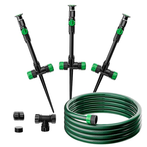 RESTMO Flexible Sprinkler System with Metal Spike Base,...
