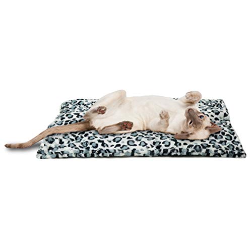 Furhaven Pet Dog Bed Heating Pad ThermaNAP Quilted Faux Fur Insulated