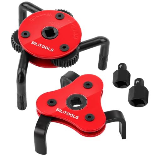 BILITOOLS Universal Adjustable 3-Jaw Oil Filter Wrench, 1/2-Inch...