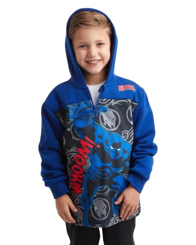 Image of Marvel Toddler Boys Quarter Zip Hoodie Fleece Graphic Pullover Hoodies