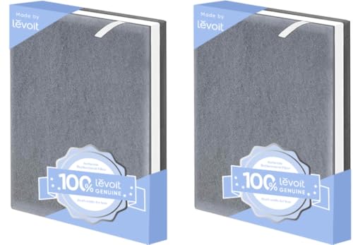 Image of Levoit Vital 100 Air Purifier Genuine Replacement Filter, AHAM VERIFIDE, High-Efficiency Activated Carbon for Removal of Smoke, Odors, Allergens, Pollen, Vital 100-RF, White, 2 Pack