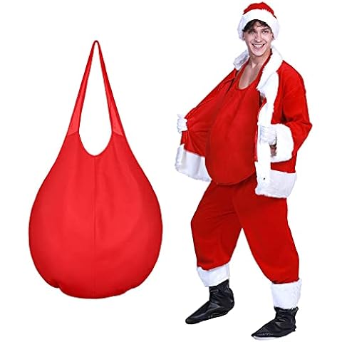 Santa Claus Cosplay Belly Christmas Costume Accessory Xmas Dress Up Prop Cover