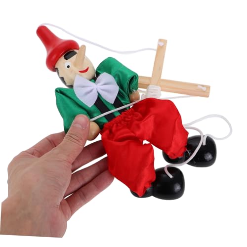 SKISUNO Marionette Puppet Wooden String Puppet for Adults with Movable Hands and Feet and Acting Skill Development Random Color