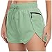 MXIM Short de sport décontracté pour femme avec cordon de serrage et poche pour l'été 2022, Vert, M