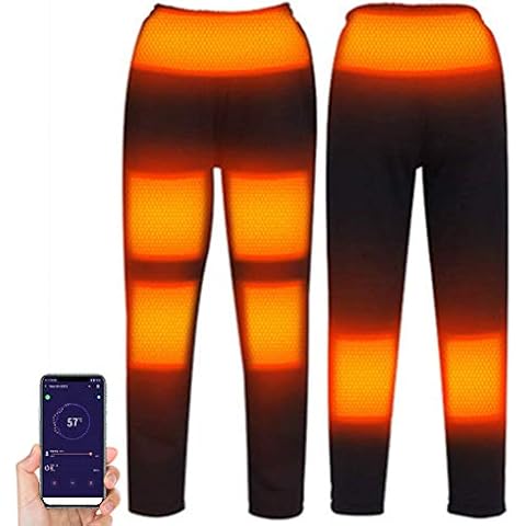 Stylelove Heated Pants, APP Control USB Electric Heating Trousers Washable Thermal Heating Pants 5 Level Temperature Control Warmer Heating Elastic Trousers Cover
