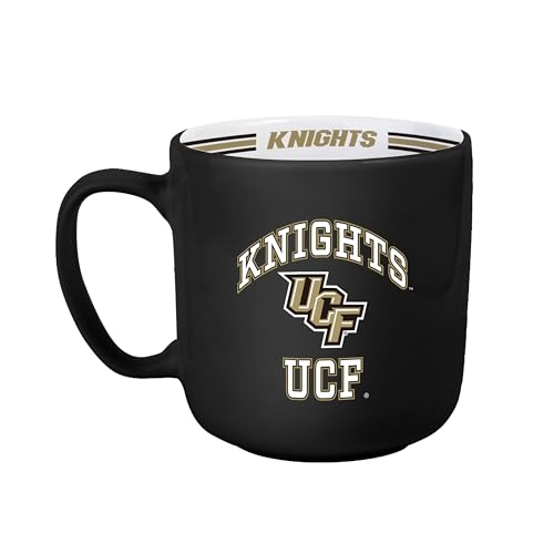 Image of Logo Brands NCAA Central Florida Golden Knights 15 oz Stripe Coffee Mug - Vintage Team Logo, Inside Print & Stripes, Microwave & Dishwasher Safe- Great Gift For Fans & Alumni