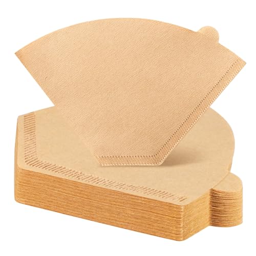 Coffee Filters 2, 100 Pcs Unbleached 2 Cone Filters Paper, Natural Disposable Coffee Filter Compatible with Drip and Pour Over Coffee Maker