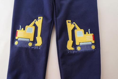 Irsutey Toddler Boy Cute Cartoon Embroidered Sports Pants Jogger Cotton Casual Leggings with Pockets2