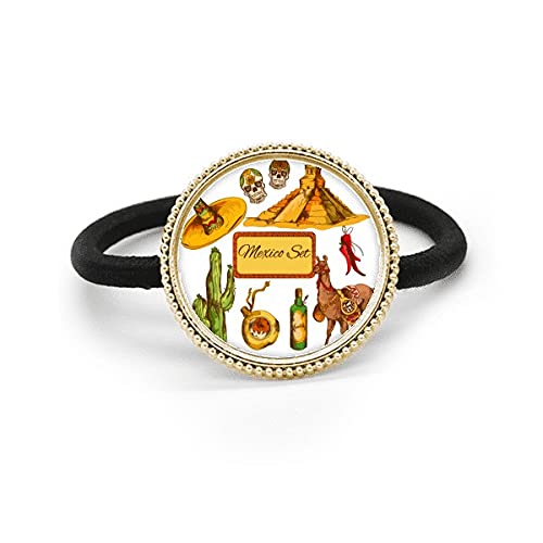Cactus mexicano corbata de pelo de metal para peinados de verano y festivales
