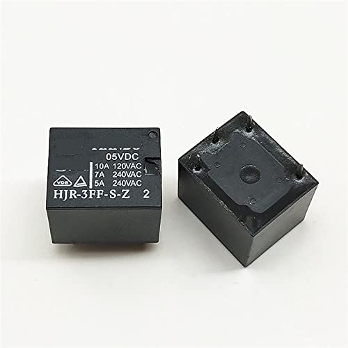 Relais HJR-3FF-SH-12VDC et 24V 5V composant électronique 4 broches 10A commutateur PCB lot de 10
