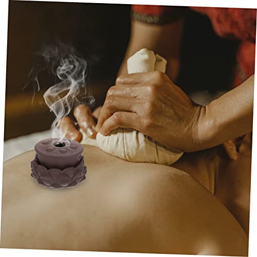 Caja portátil de moxibustión para ombligo, función dual, olla de arena púrpura para calentamiento uterino y terapia de calor en casa miniatura 4