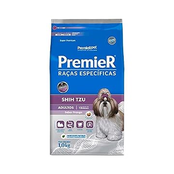 Ração Premier Shih Tzu Raças Específicas para Cães Adultos 1kg Premier Pet Para Todas Pequeno Adulto, Sabor Frango
