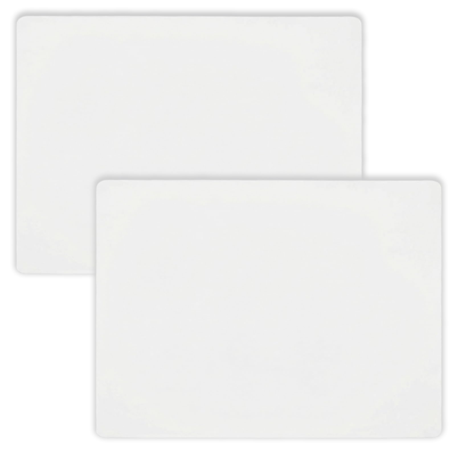2 Pack Silicone Table Mats, 40 x 30 cm Non-Slip Heat Resistant Placemat, Translucent Double-Sided Desk Mat, Wipeable Table Protector for Kitchen Baking, Dining Table, Craft and Vanity