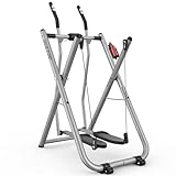 PONE FIRST Elliptical Machine Glider,Air Walker Cross Trainer for Total Body Fitness Workout Exercise,Low-Impact Design for Home Gym-Elliptical Supports 300lbs Weight Capacity