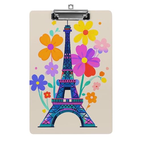 Porte-bloc acrylique Tour Eiffel A4 anti-gondolage pour corriger des copies proprement