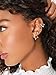 FindChic Star Earrings for Sensitive Ears Silver Earring Studs Platinum Plated Hypoallergenic Small Huggie Hoops with Sterling Silver Post Lightweight Funky Second Hole Jewelry