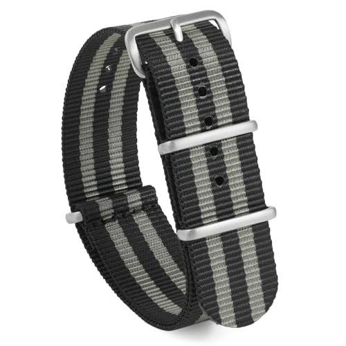 Image of TACTICAL FROG Nylon Watch Band 18mm 19 mm 20mm 22 mm 24 mm, Waterproof Military Watch Straps Replacement for Men Women, With Stainless Steel Buckle