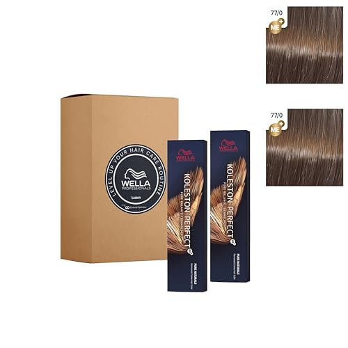Wella Professionals 2er Wella Koleston Perfect ME+ Pure Naturals 77/0 Intense Medium Blonde/Natural 60ml
