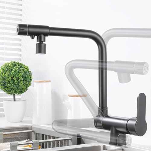 Mitigeur en laiton chrome à douchette pour une cuisine moderne et élégante