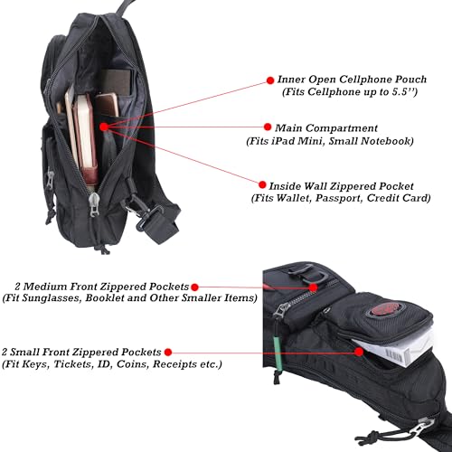 Nicgid Sling Backpacks, Sling Chest Bag Shoulder Crossbody Bags for Men Women Outdoor Travel