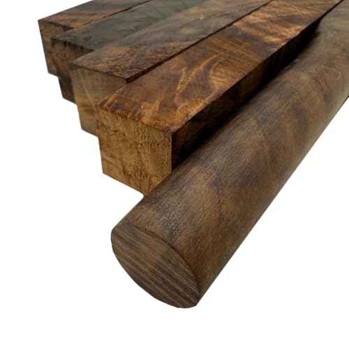 Barrington Hardwoods Burled Highly Figured Walnut Pen Blanks - 3/4" x 3/4" x 6" (5 Pieces)