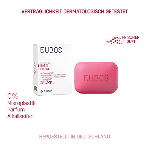 Eubos | vast wasstuk rood | 125 g | tegen onzuivere huid | zachte lichaamsreiniging | huidtolerantie dermatologisch getest | pH-huidneutraal - Image 4