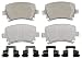 Wagner ThermoQuiet PD1108 Ceramic Disc Pad Set With Installation Hardware, Rear