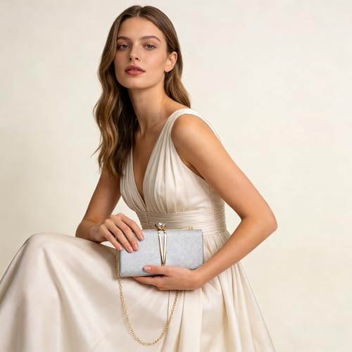 Image of Farcauo Evening Bag Small Clutch Purses Leopard Purse Formal Wedding Handbag for Women Fashion Crossbody Bags With Chain