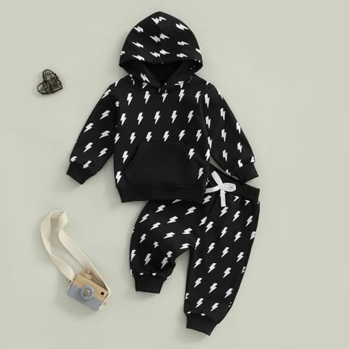 Fernvia Toddler Baby Boy Clothes Long Sleeve Hoodie Sweatshirt and Print Pants Infant 2PCS Fall Winter Outfits Set4