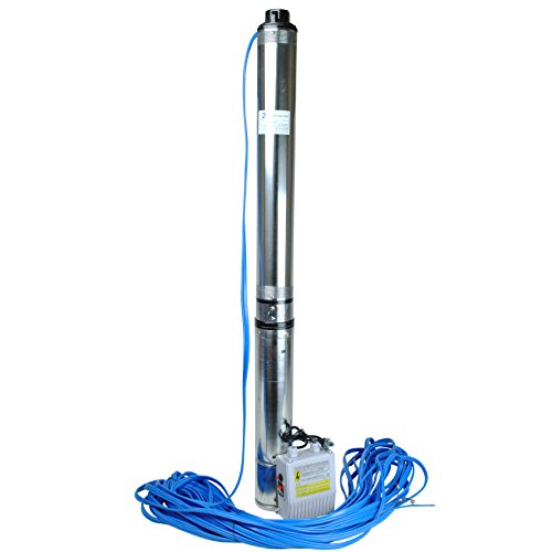 TruSonik 2HP Submersible Deep Well Water Pump | Stainless Steel Body | Includes Controller Box With Switch And 100' Of Cable