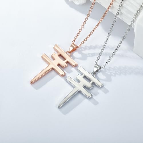 2 fashionable Tokyo hotel necklaces, minimalist stainless steel Tokyo hotel pendant, men and women's clothing accessories4