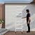 8 Steps Wall-Mounted Attic Ladder, 440lbs Retractable Folding Attic Staircase, Wall Mounted Folding Loft Ladder w/Pull Down System for Factory Buildings Garages & Rooftops (White)
