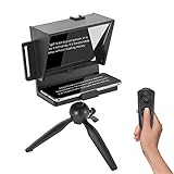 Teleprompter portátil Universal, TOPQSC un teleprompter con Control Remoto, Compatible con teléfonos Inteligentes / tabletas / cámaras DSLR, para transmisiones en Vivo y entrevistas