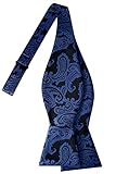 KissTies Self Tied Mens Dark Blue Bow Tie Formal Paisley Holiday Bowties